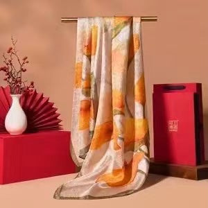 Silk Scarf (Orange)