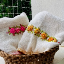 Hand Towel with Embroidery