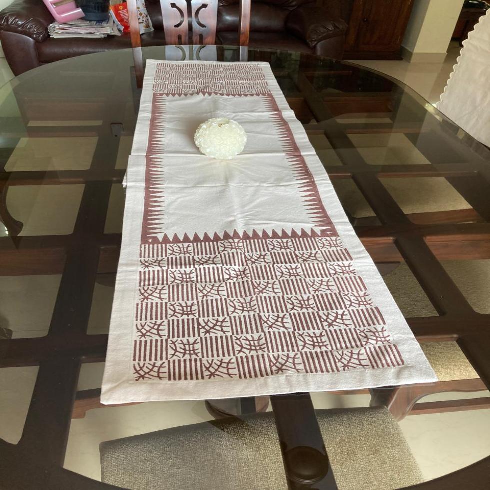 Table Runner - Block printed