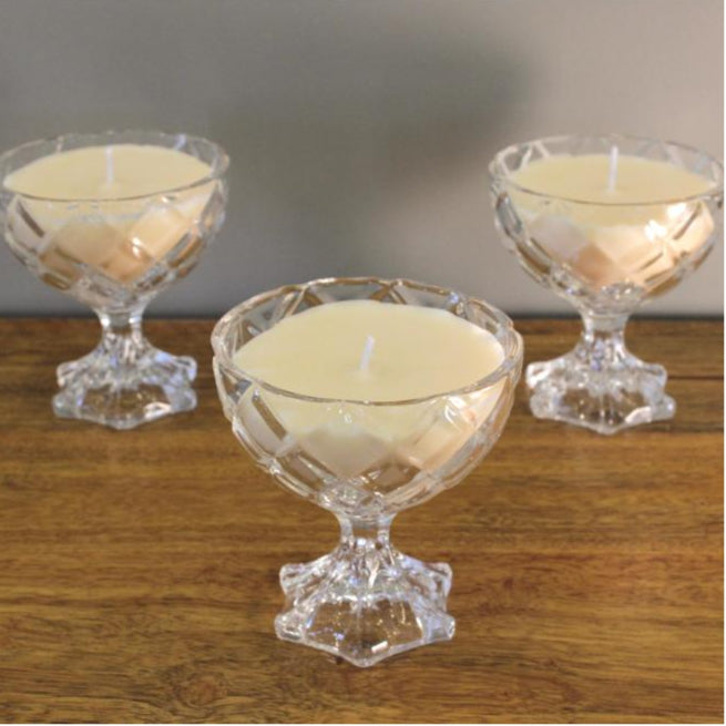 Organic Candle in Crystal Glass jar