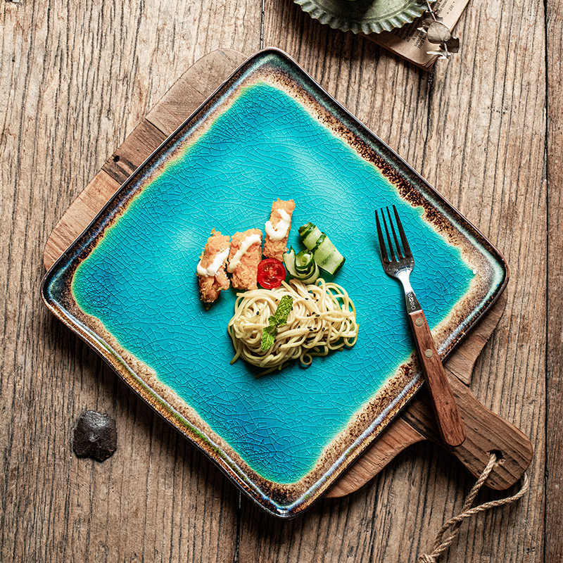 Ceramic dish ocean blue 1