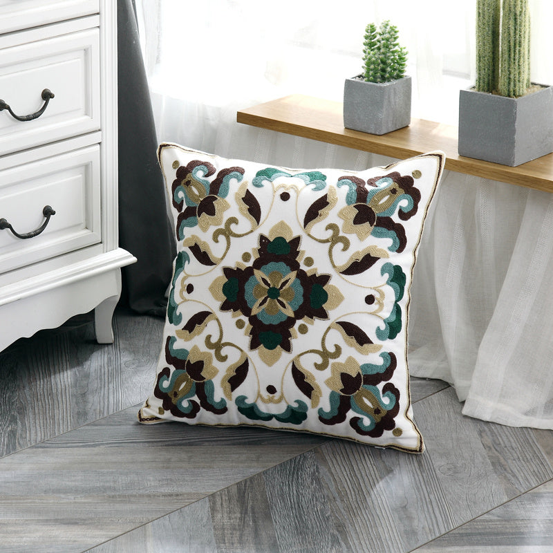 Cotton Embroidered Cushion Cover