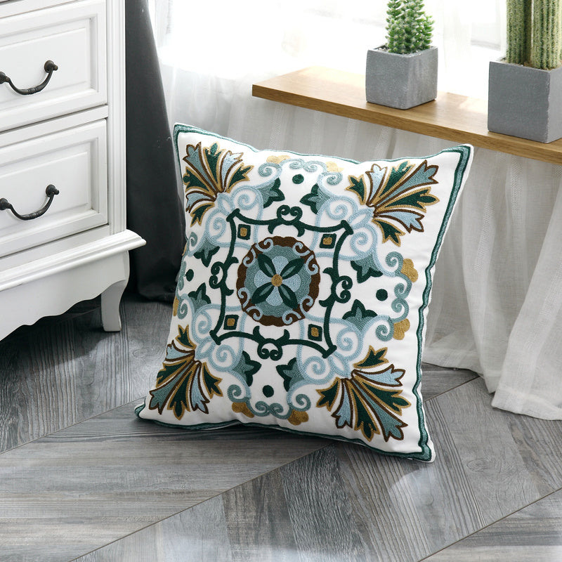 Cotton Embroidered Cushion Cover