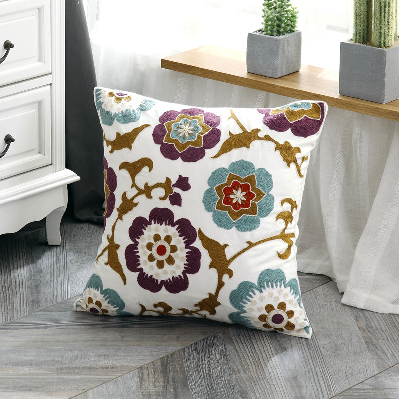 Cotton Embroidered Cushion Cover