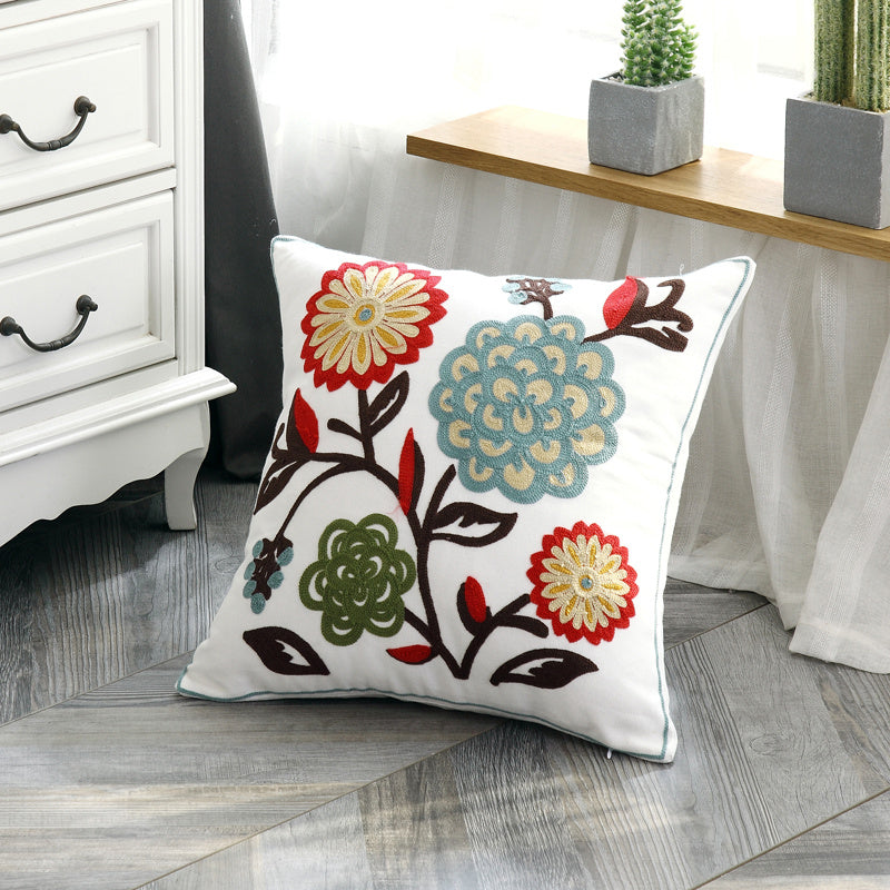Cotton Embroidered Cushion Cover