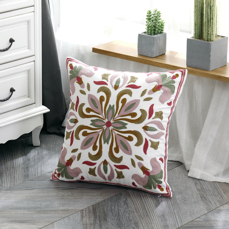 Cotton Embroidered Cushion Cover