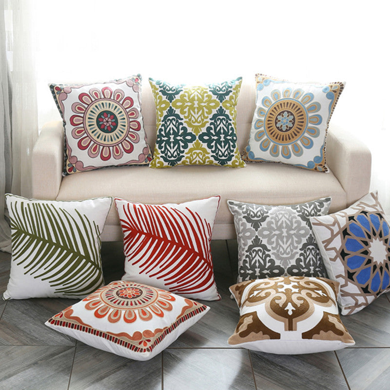 Cotton Embroidered Cushion Cover