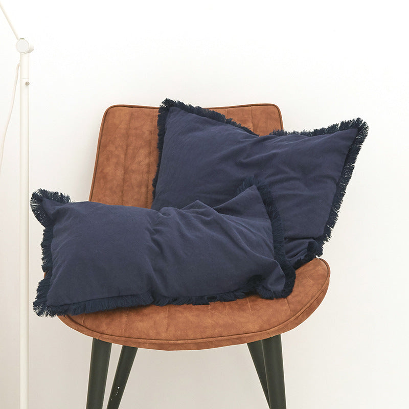 Washed Cotton Modern Minimalist Cushion Cover