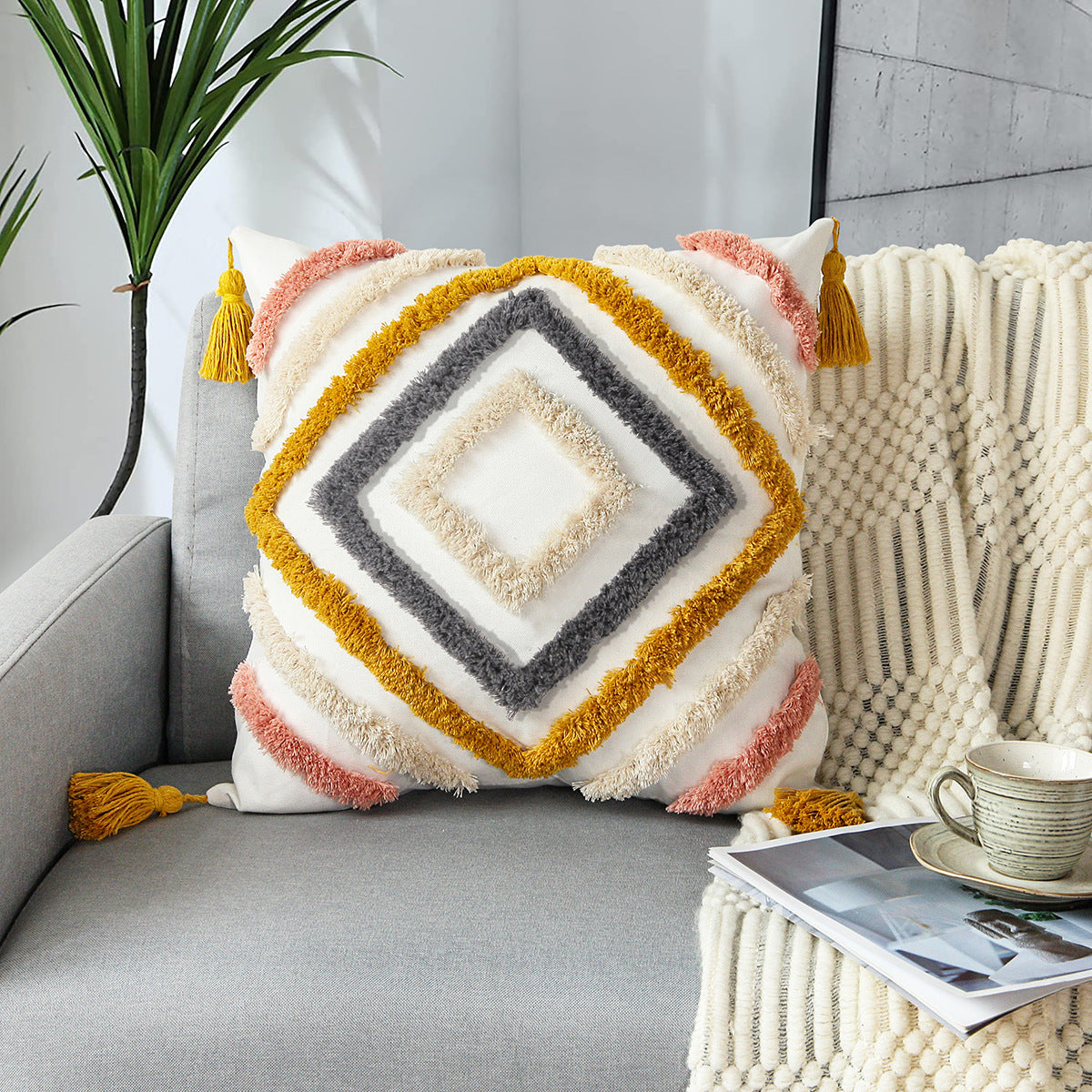 Moroccan Style Cotton Cushion Cover