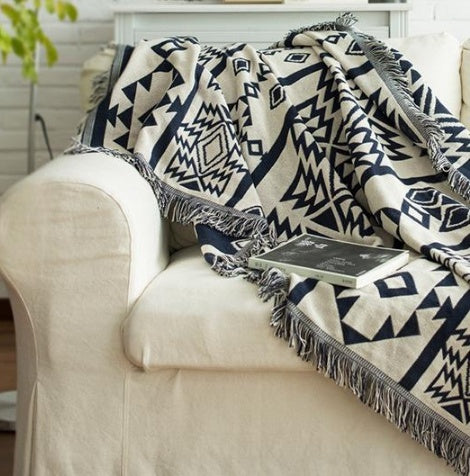 Geometric Cotton Blanket/Throw