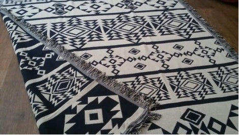 Geometric Cotton Blanket/Throw