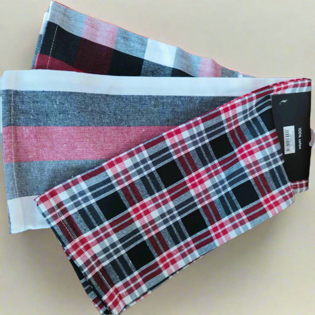 Kitchen Towels Set Plaid