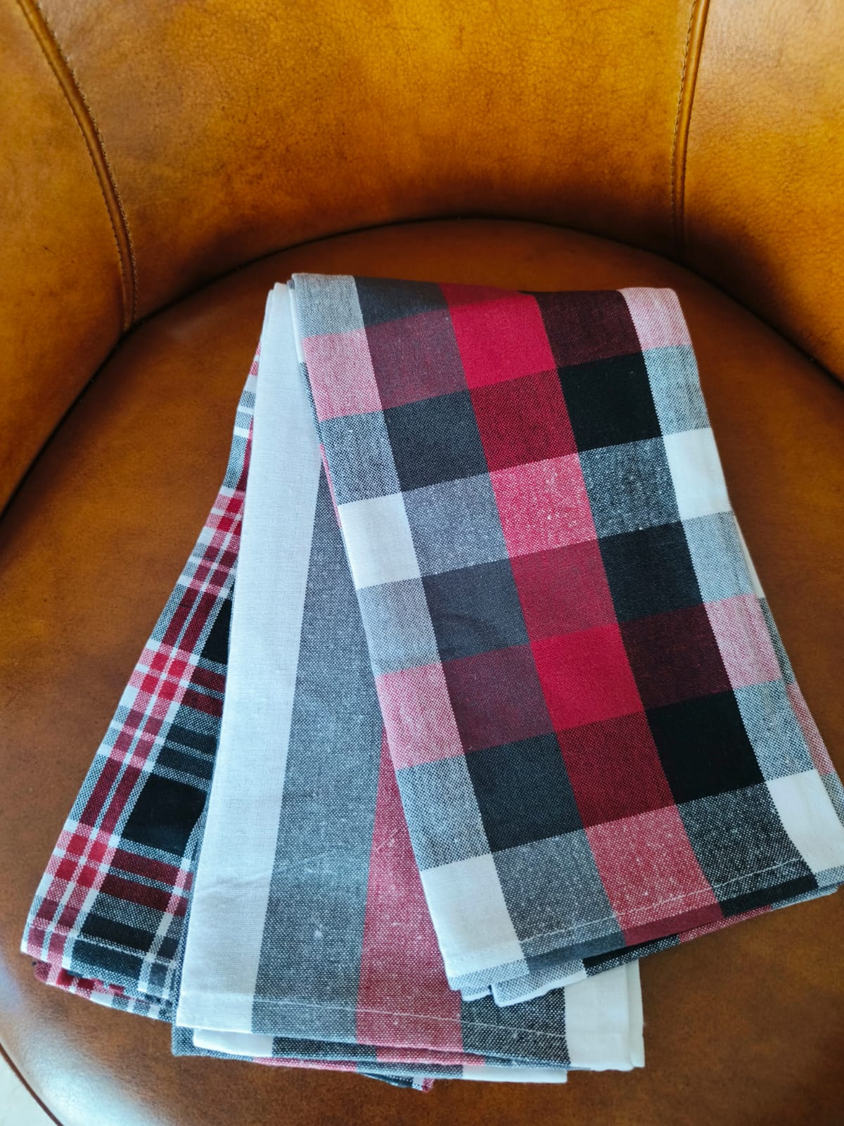 Kitchen Towels Set Plaid
