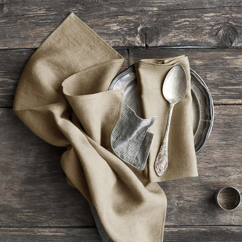 Napkins Nordic Pastoral Style Cotton And Linen Fabric