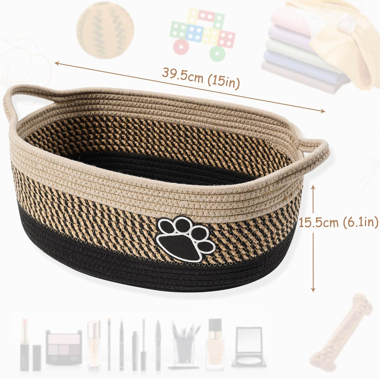 Small Woven Baskets for Organizing with Handle