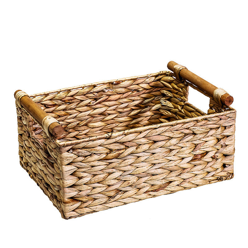 Straw Storage Basket Organizer