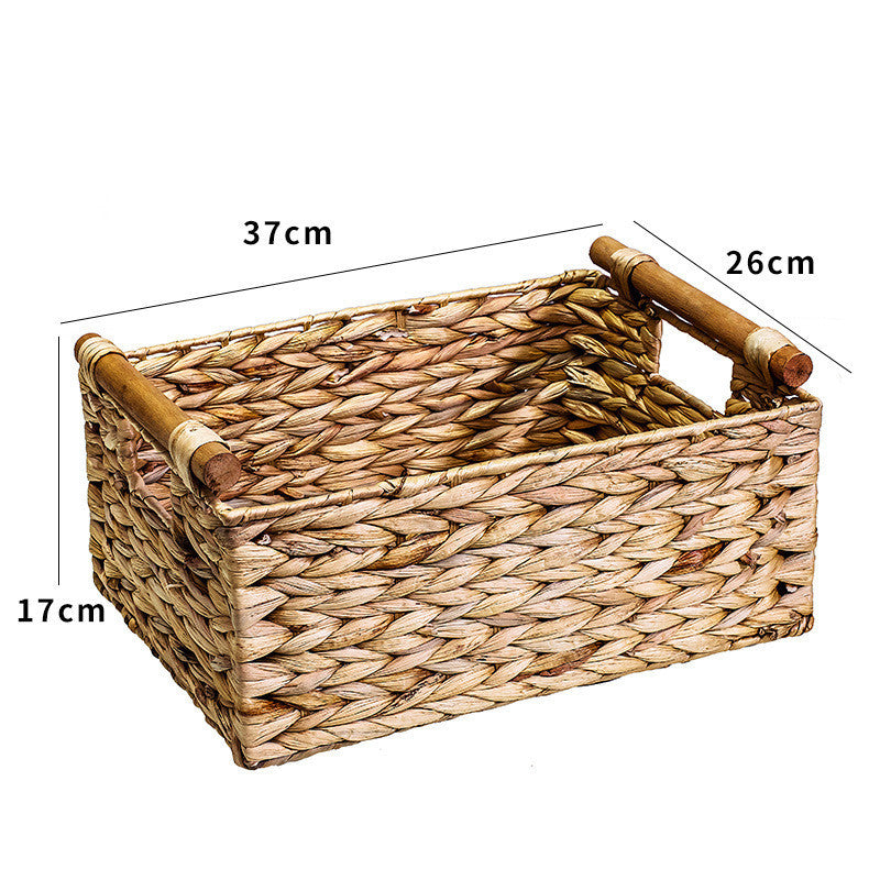 Straw Storage Basket Organizer