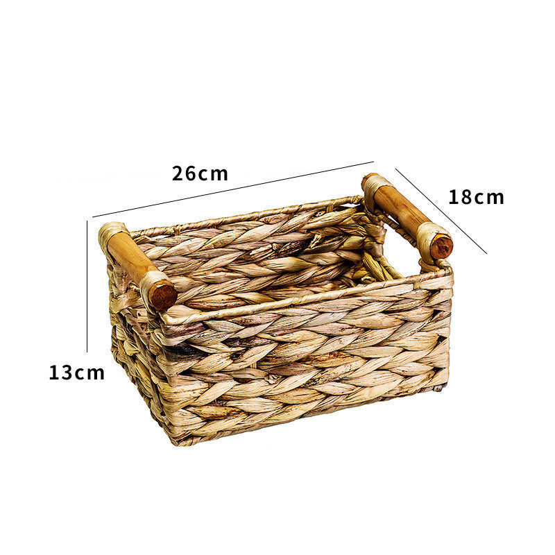 Straw Storage Basket Organizer