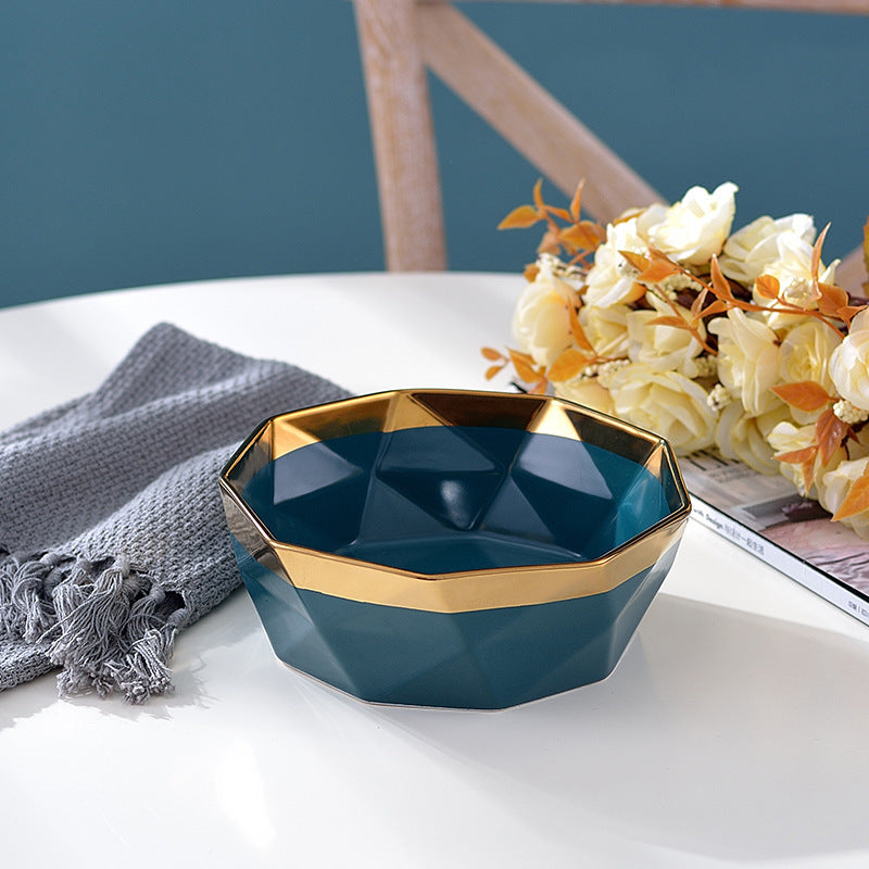 Diamond Shaped Ceramic Salad Bowls