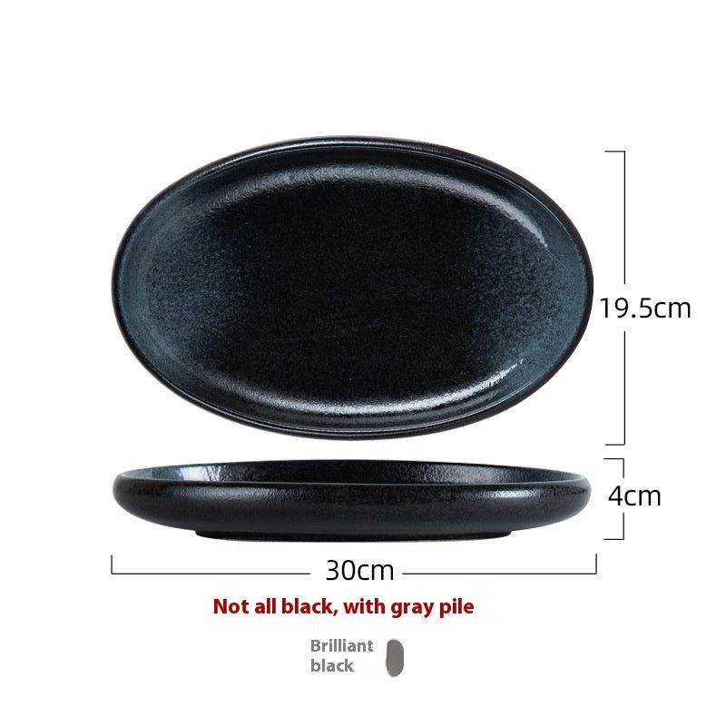 Plate ceramic oval 1