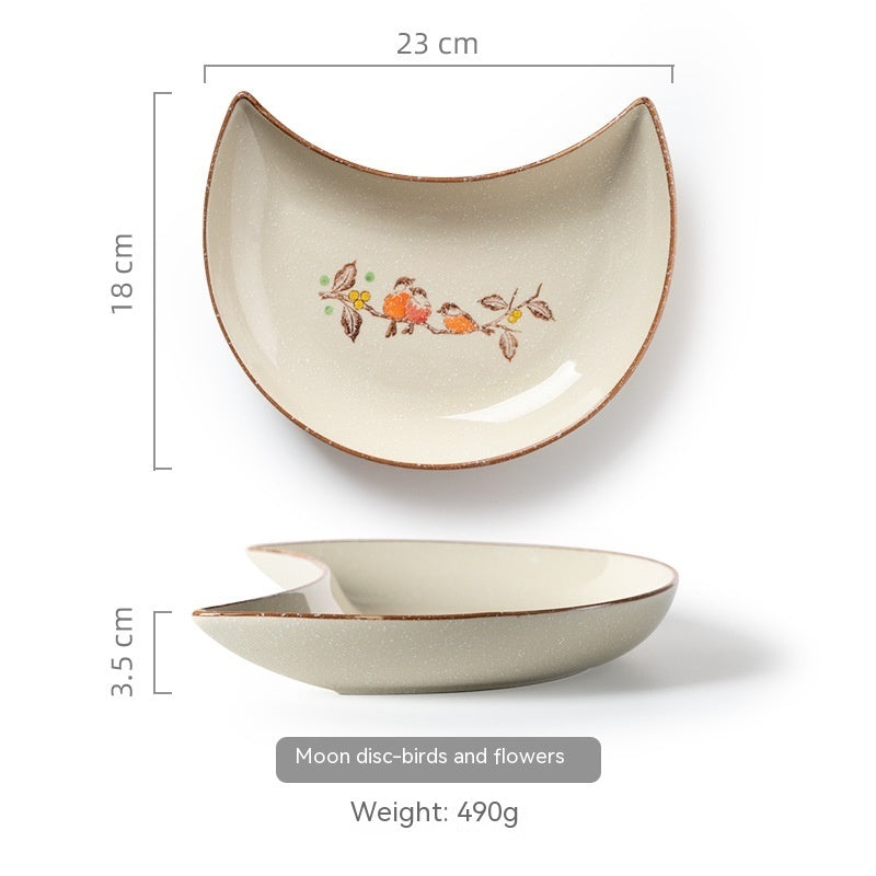 Household Ceramic Moon Platter