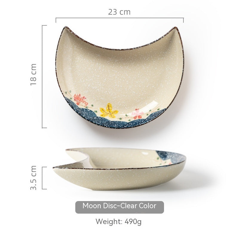 Household Ceramic Moon Platter