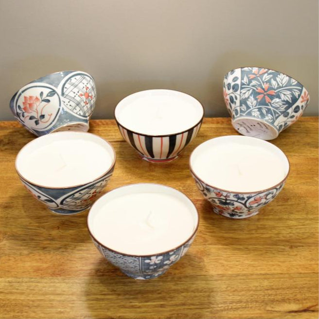 Organic Candle in Porcelain Bowl