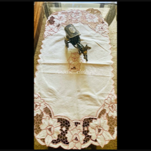 Table Runner with Embroidery Border