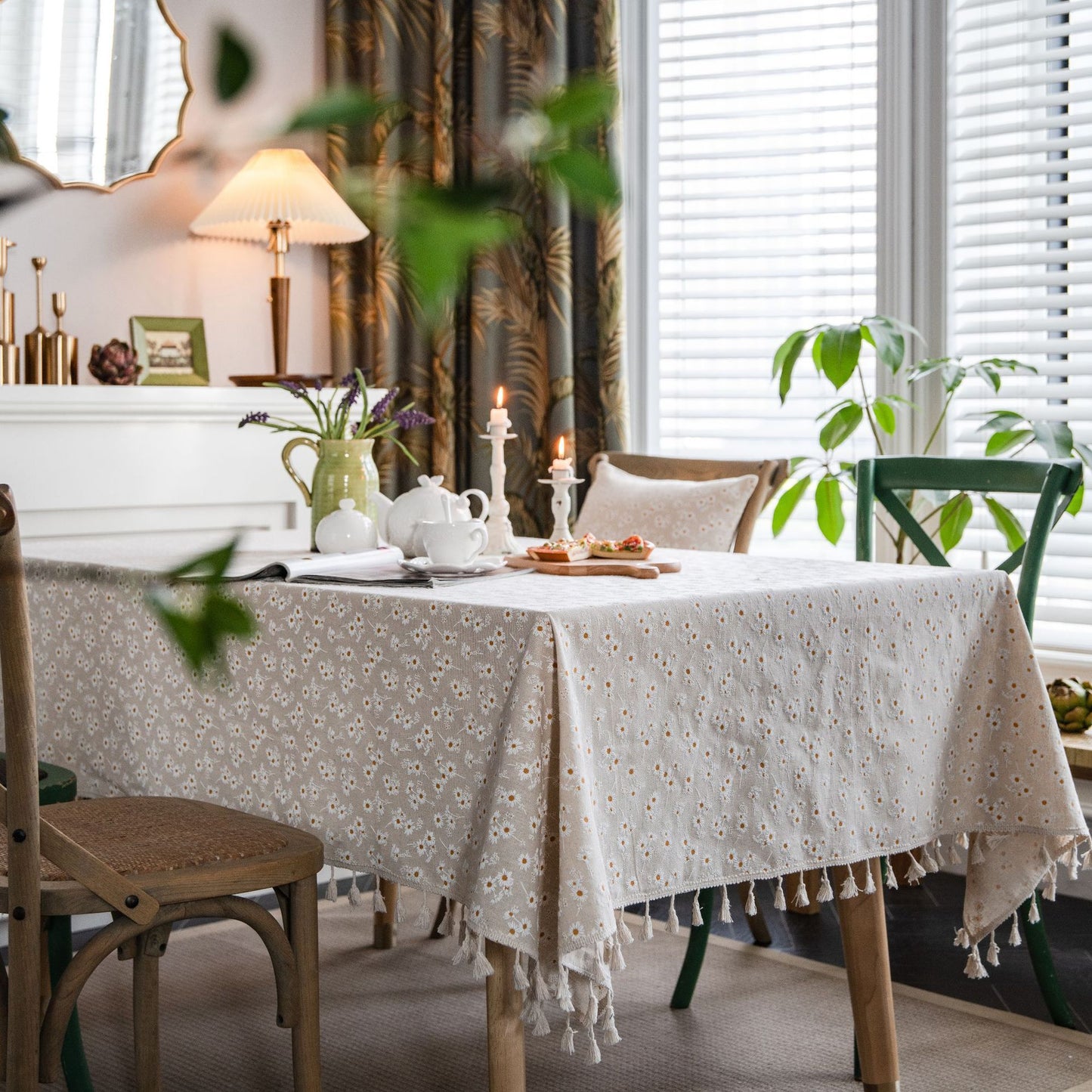 Table cloth Daisy Beige