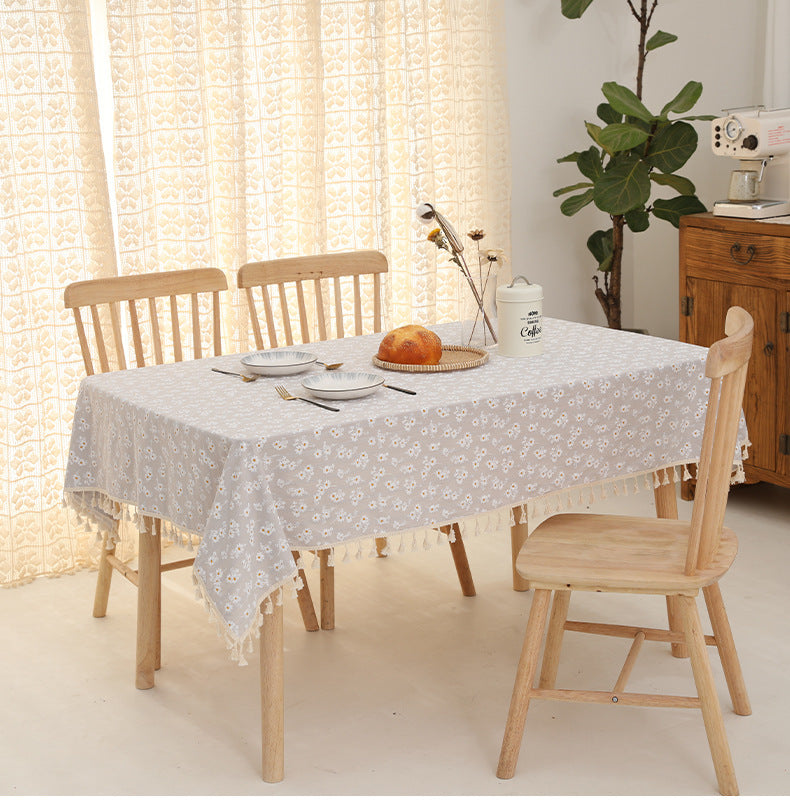 Table cloth Daisy Grey