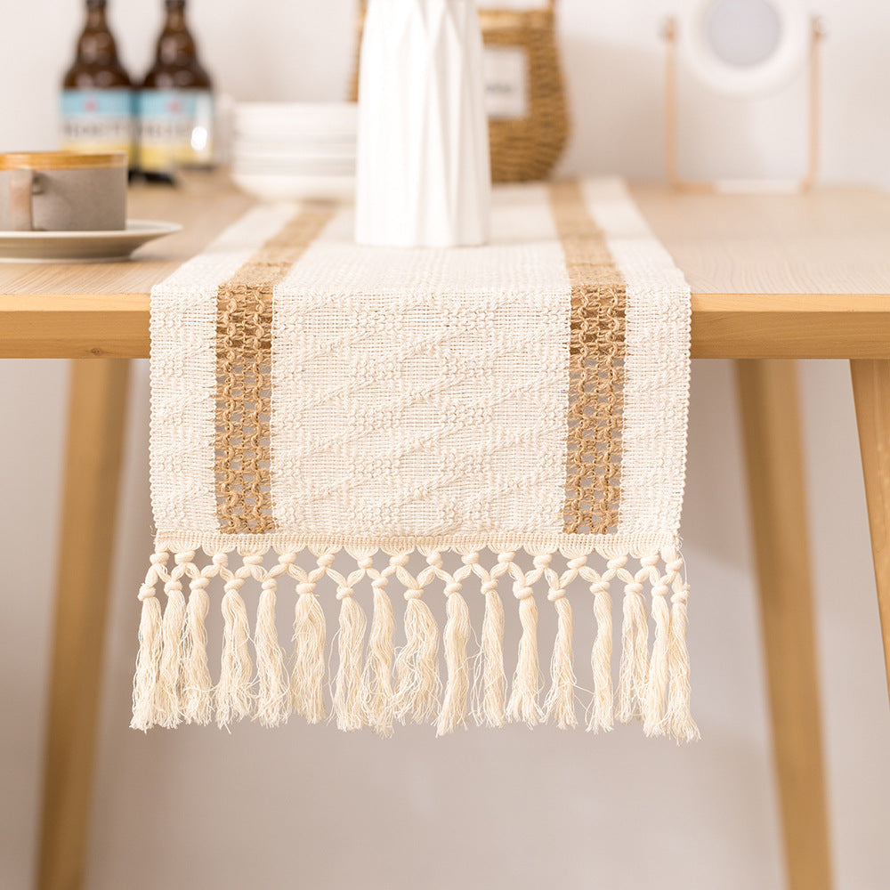 Table Runner - Cotton with Stripes