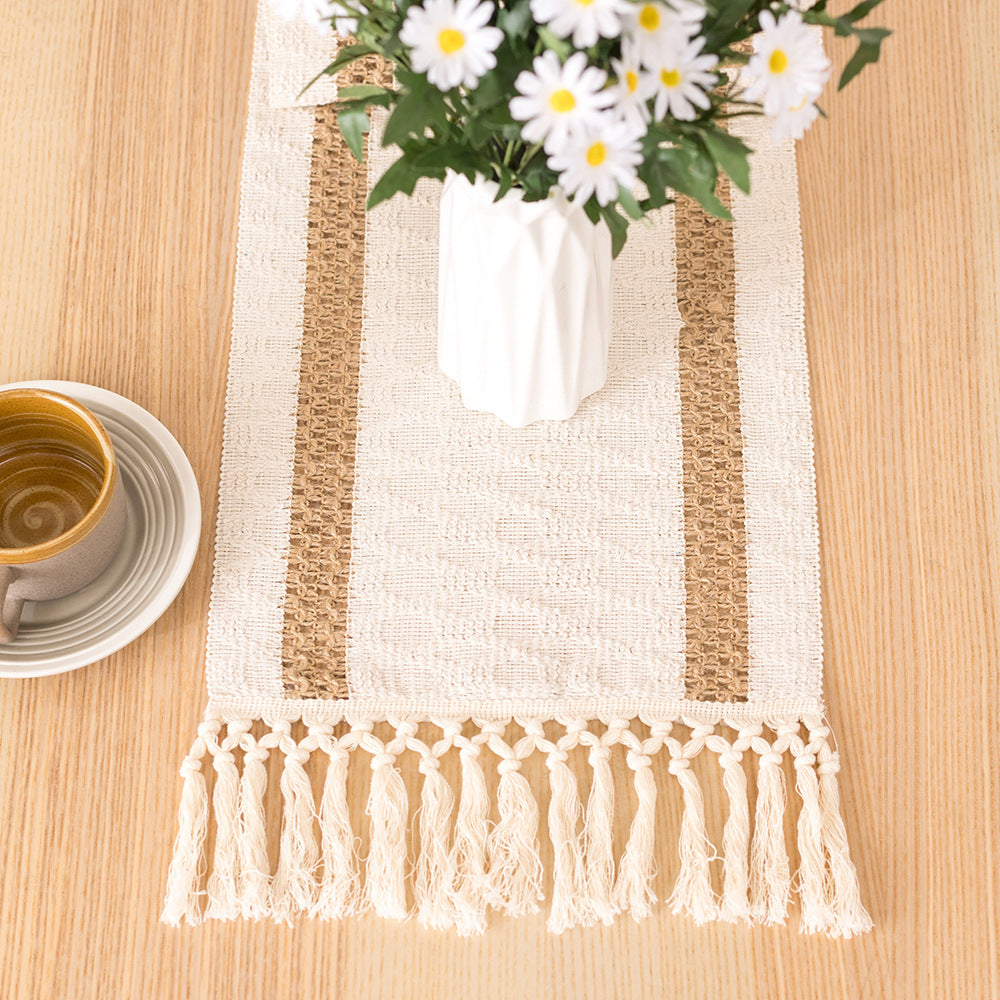 Table Runner - Cotton with Stripes