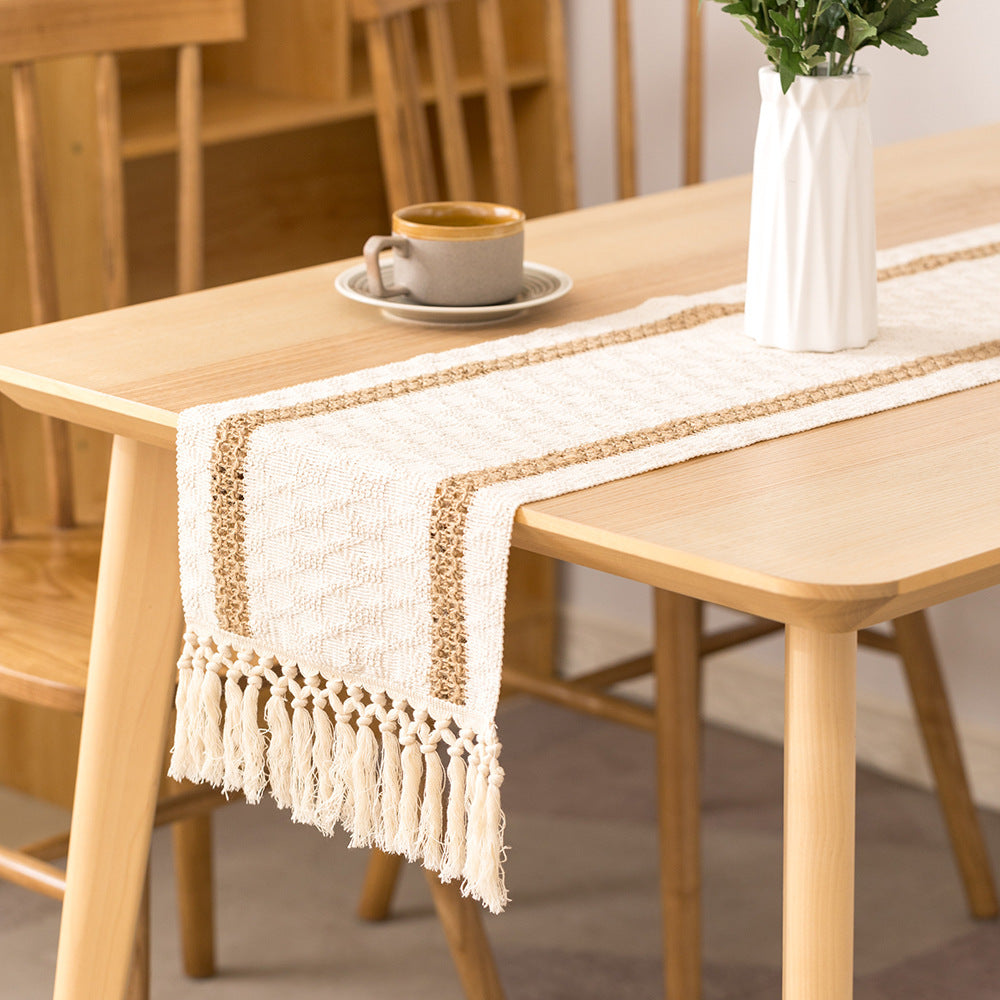 Table Runner - Cotton with Stripes