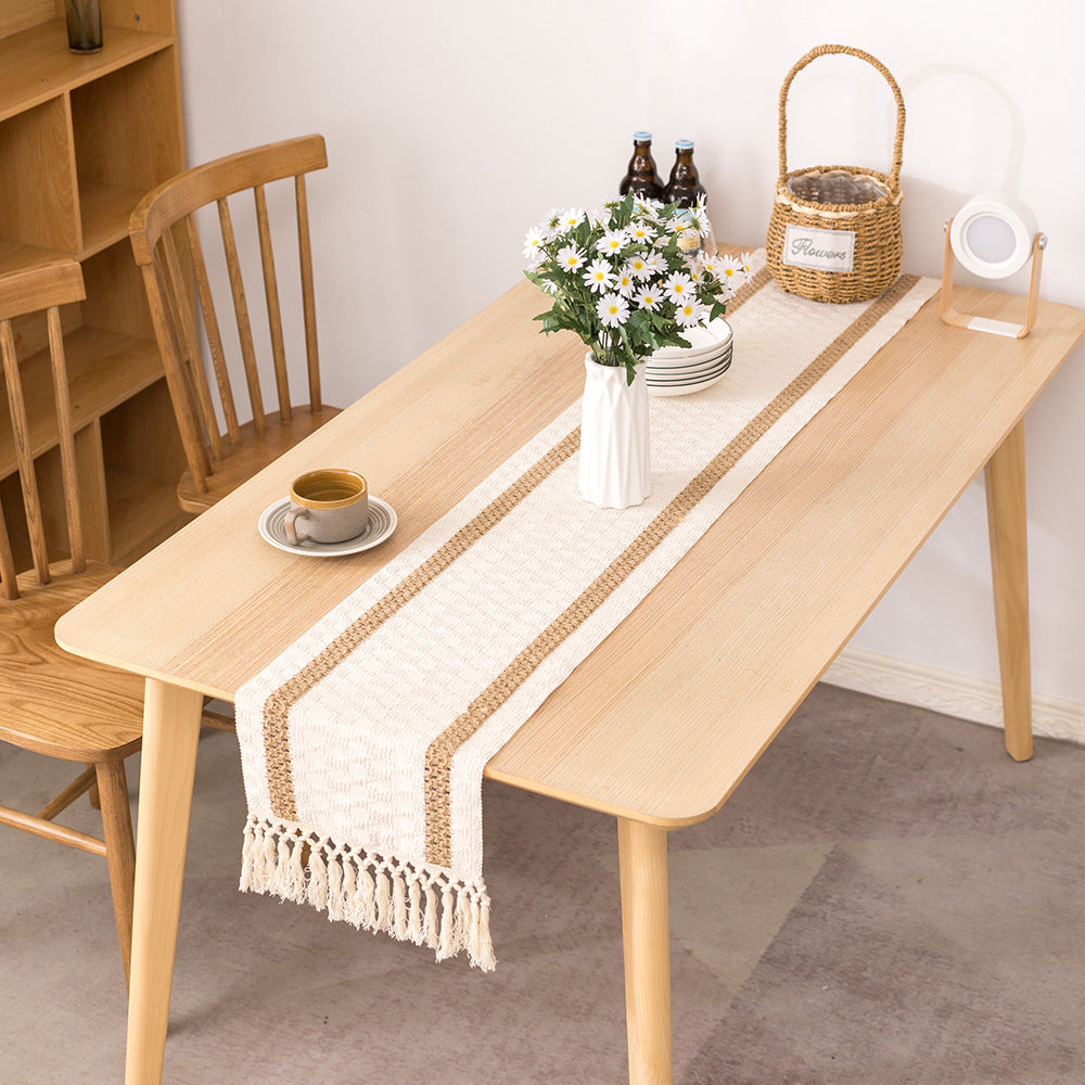 Table Runner - Cotton with Stripes