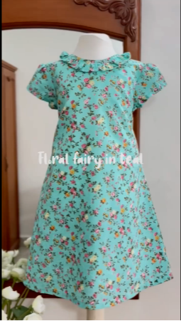 Floral Printed Teal Dress