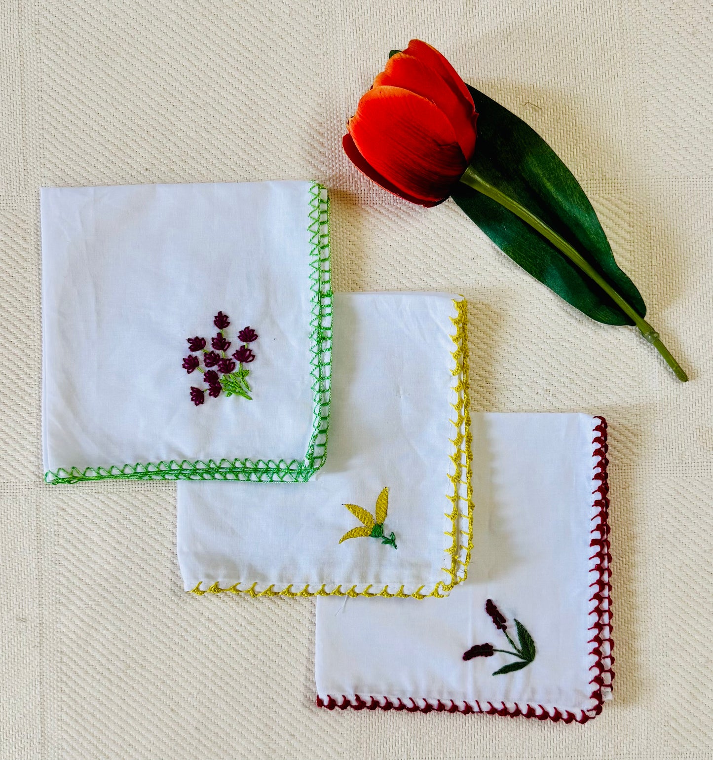 Hand Kerchief with Embroidery