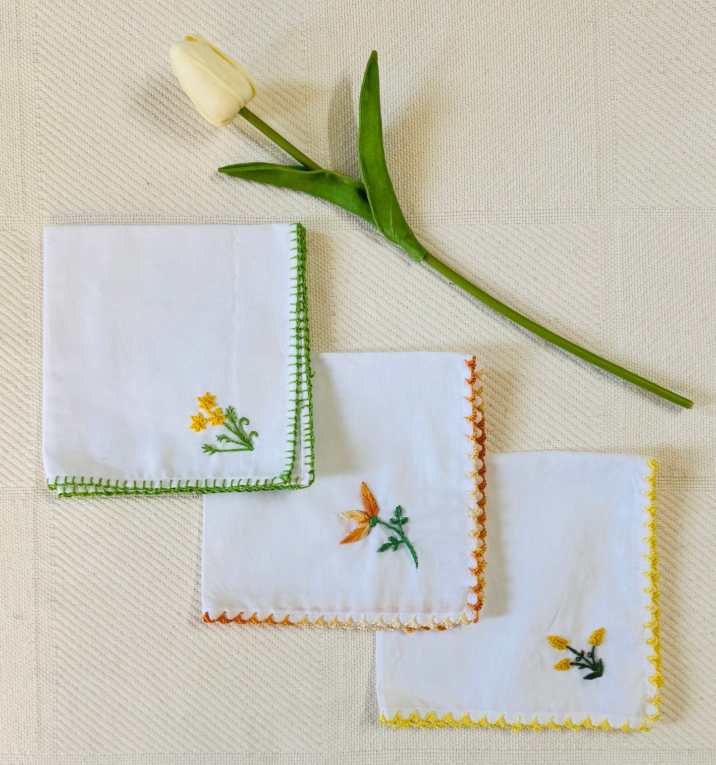 Hand Kerchief with Embroidery