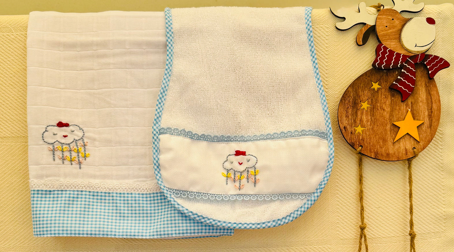 Baby / New Born Towel and Burp Cloth Set