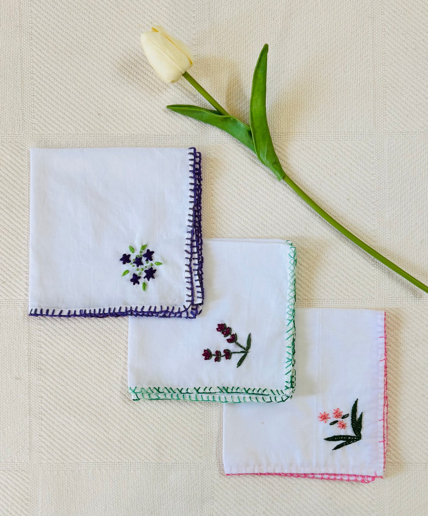 Hand Kerchief with Embroidery