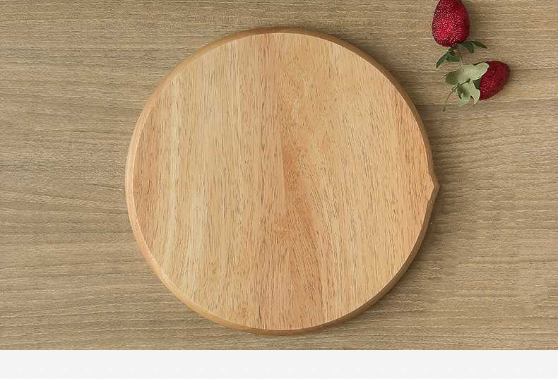 Round Compartment Tray Solid Wood