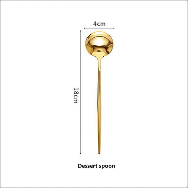 Gold-plated Cutlery Stainless Steel Mirror Gloss