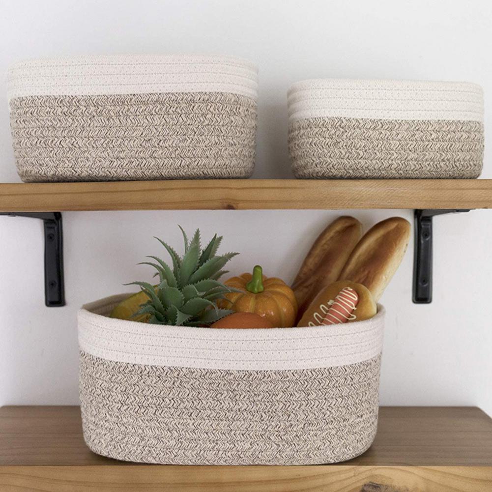 Woven Linen Storage Basket