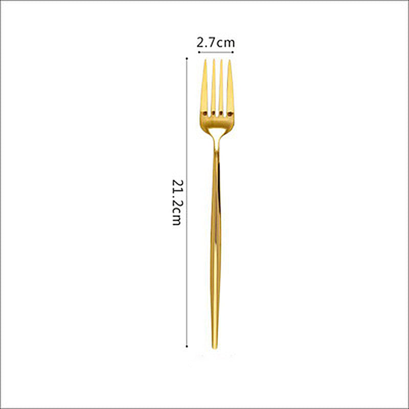 Gold-plated Cutlery Stainless Steel Mirror Gloss