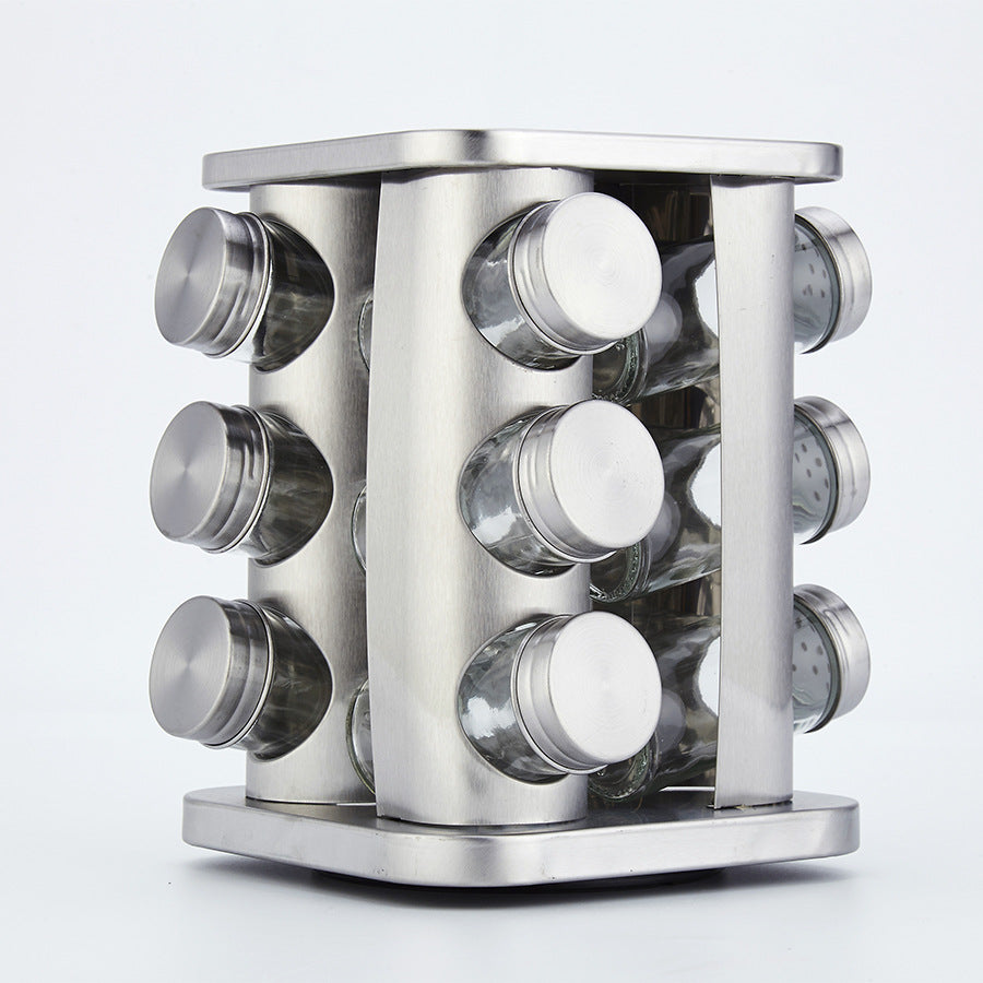 Spice Rack Glass And Stainless Steel Rack
