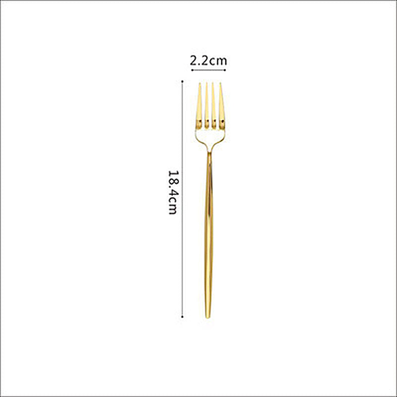 Gold-plated Cutlery Stainless Steel Mirror Gloss