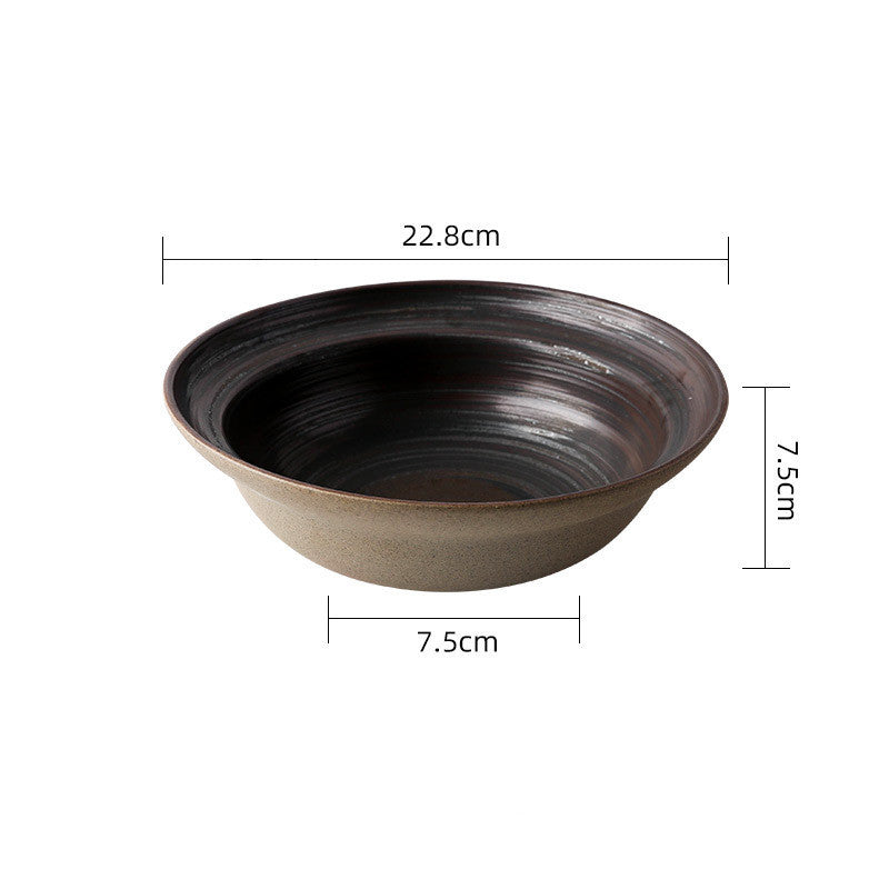 Japanese-style Ceramic Bowls And Dishes Creative Retro Stoneware Dinner Bowls And Dishes