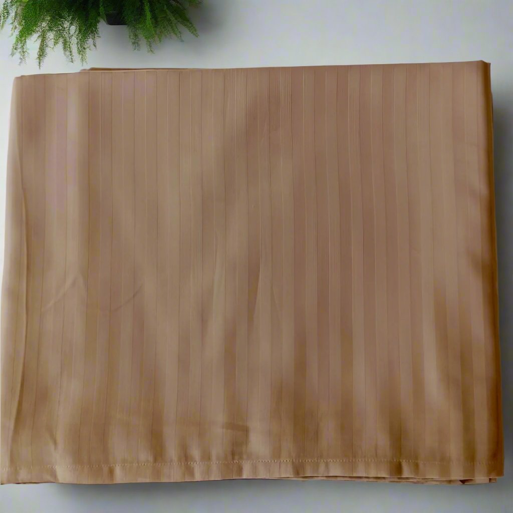 Bed Sheet with two Pillow covers - Self-stripes