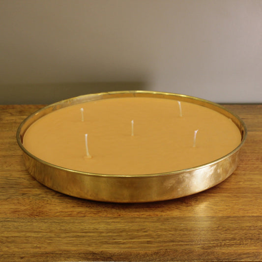 Organic Candle in Brass Thali