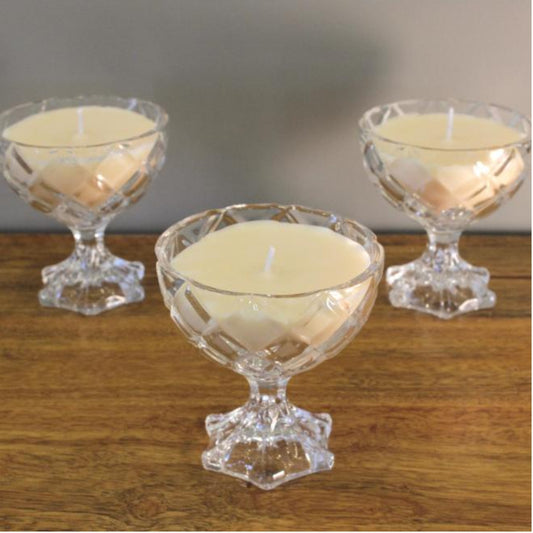 Organic Candle in Crystal Glass jar
