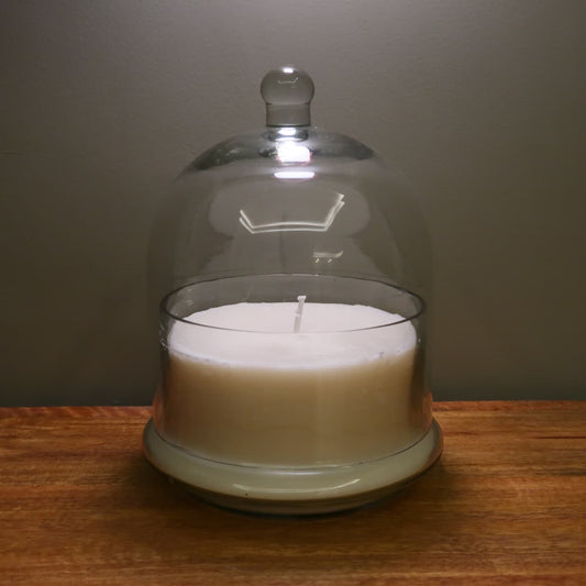 Organic Candle in Glass Cloche